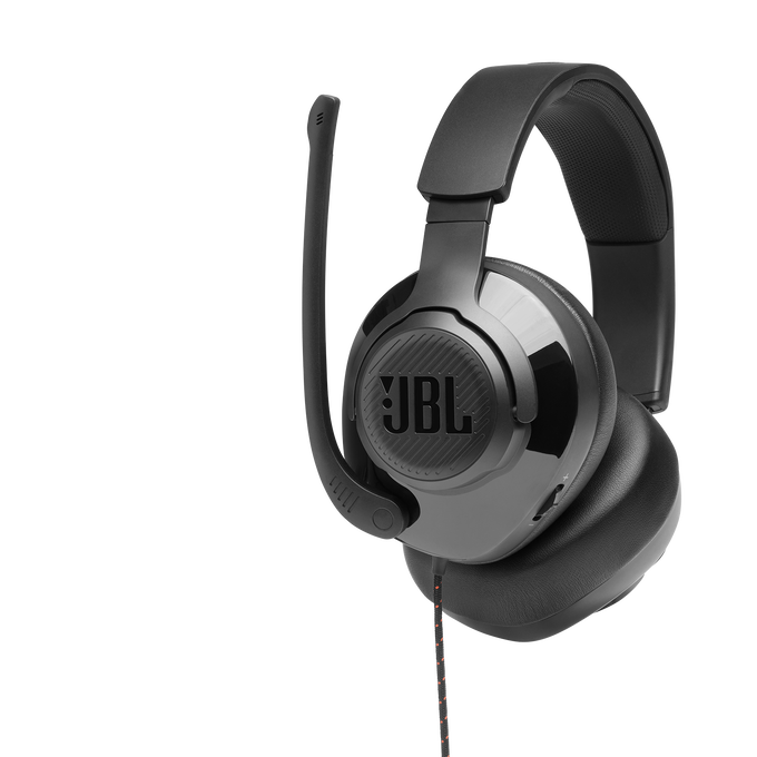 JBL Quantum 200 - Black - Wired over-ear gaming headset with flip-up mic - Detailshot 1 image number null